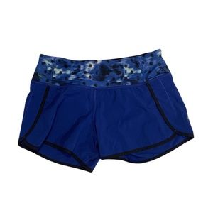 Cute blue Lululemon Running shorts size 4
